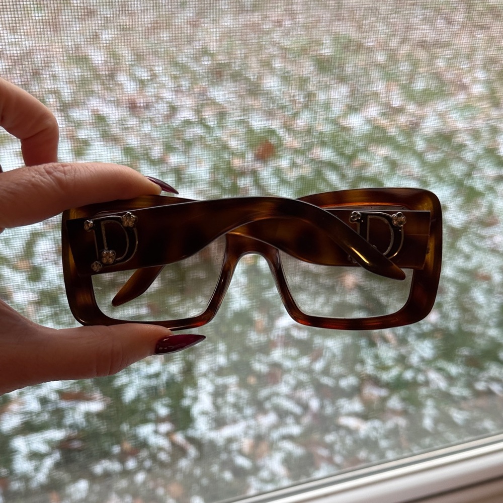 Dior Brown Tortoise Shell Glasses - image 1